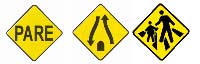 Placas de trânsito - sinalização de advertência