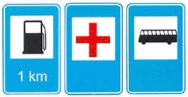 Placas de trânsito - sinalização de Serviços Auxiliares