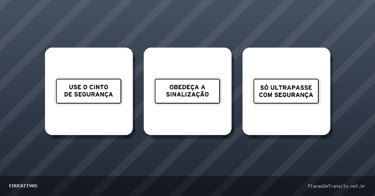 Placas educativas: o que são, cores e por que não multam