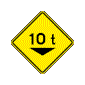 Placa de trânsito Peso Bruto Total Limitado (A-46)
