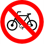 Proibido trÃ¢nsito de bicicletas